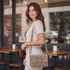 Sac bandoulière cuir suédine boucle vintage Beige - Crocochic