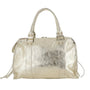 Sac à main bowling cuir irisé doré - Crocochic