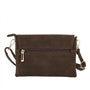 Petit sac bandoulière daim femme Chocolat - Crocochic