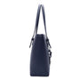 Vue 4 du Grand sac cabas femme pour les cours bleu en cuir synthétique par Gallantry.