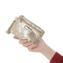 Flora & co Petit porte-monnaie pochette femme suède irisé Doré
