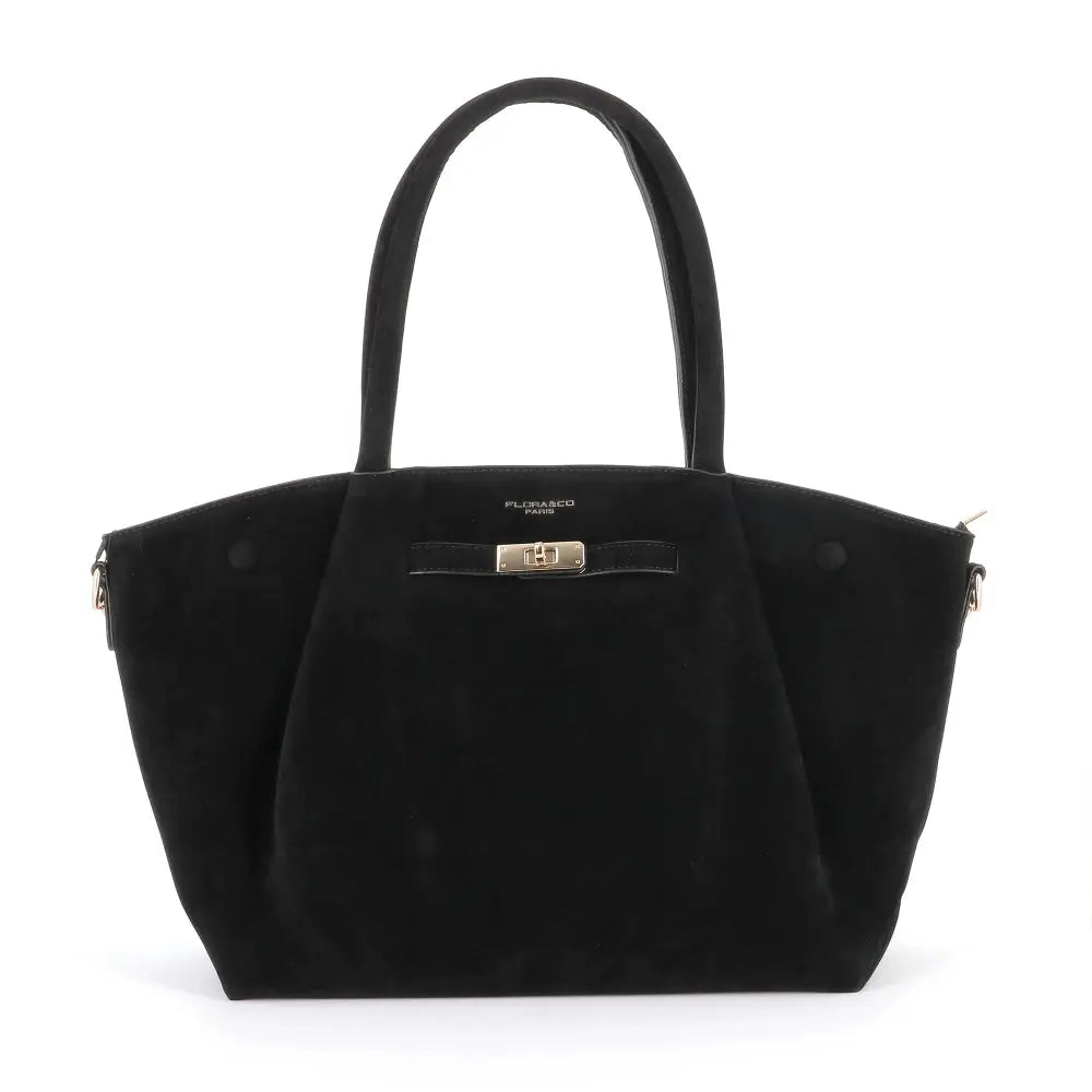 Sac à main bandoulière suédé Noir