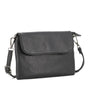 Vue 1 du Mini sac bandoulière femme souple Noir en cuir synthétique par Flora & co.