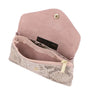 Vue 4 du Porte-monnaie mi-long femme python 05S Rose en cuir par Made in Italy.