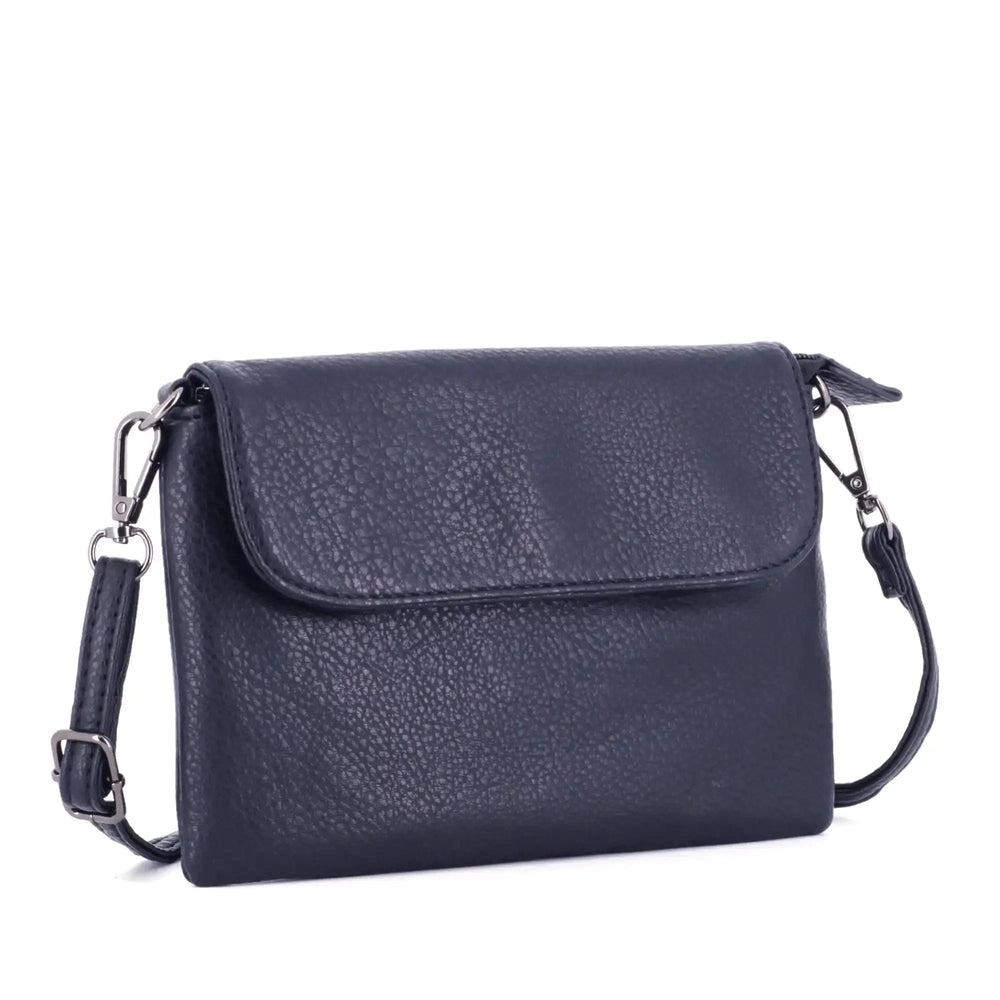 Flora & co Mini sac bandoulière femme souple bleu marine