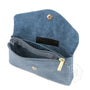 Portefeuille femme cuir souple embossé 05FL Bleu - Crocochic