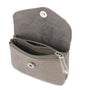 Flora & co Porte-monnaie femme court suède irisé Noir Taupe Métal