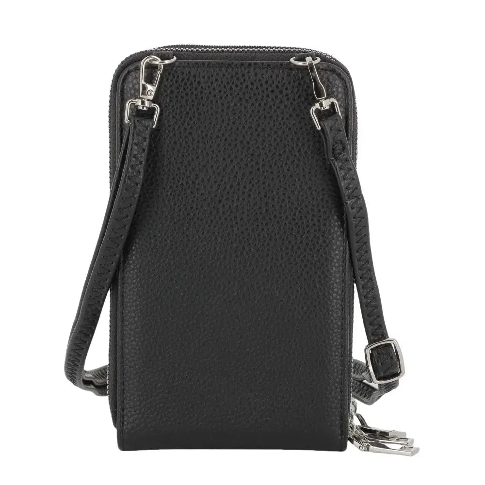 Sac bandoulière téléphone 6.7 Pouces femme noir Flora & co