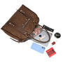 Vue 4 du Grand sac bowling similicuir suédine femme Chocolat synthetique par Gallantry.