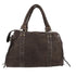 Grand sac cabas bowling cuir suédé femme Chocolat other image 5