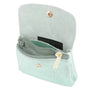 Vue 4 du Porte-monnaie femme cuir italien irisé 041 Vert Clair par Made in Italy.