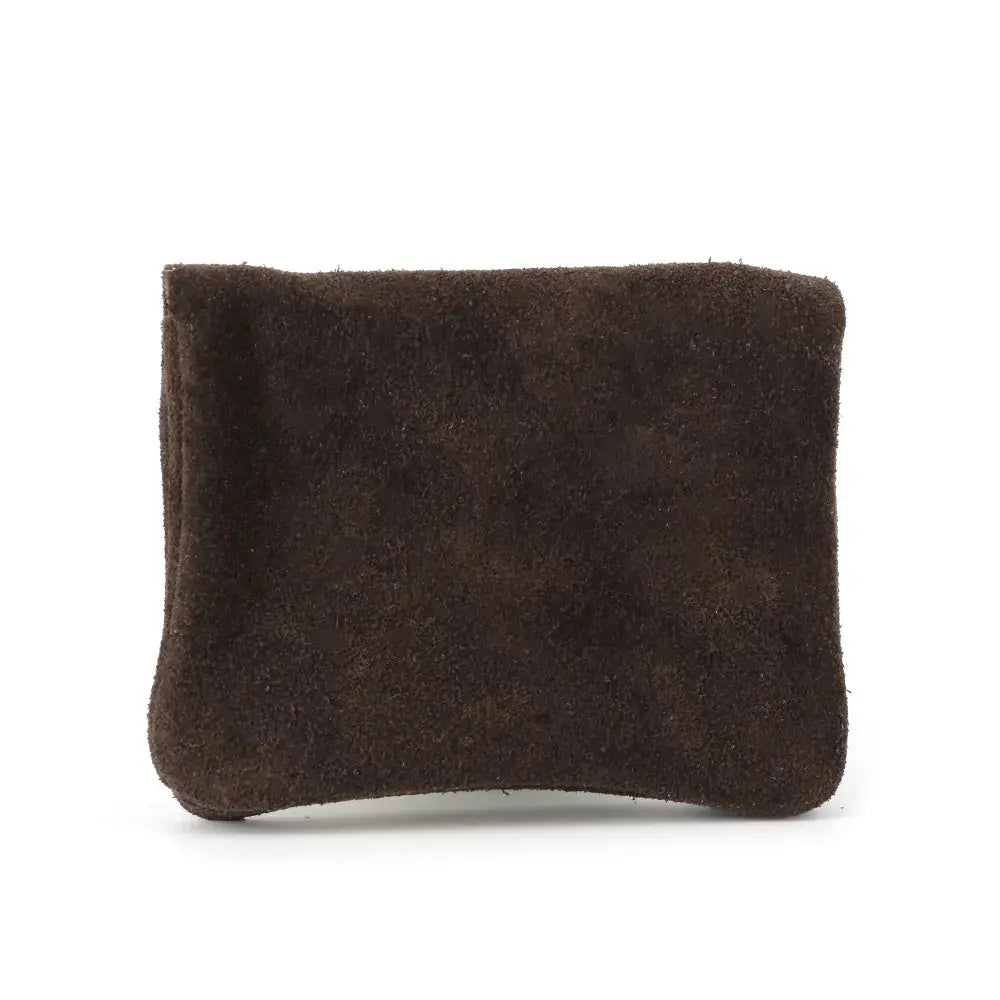 Petit porte-monnaie cartes cuir suède Chocolat other image 5