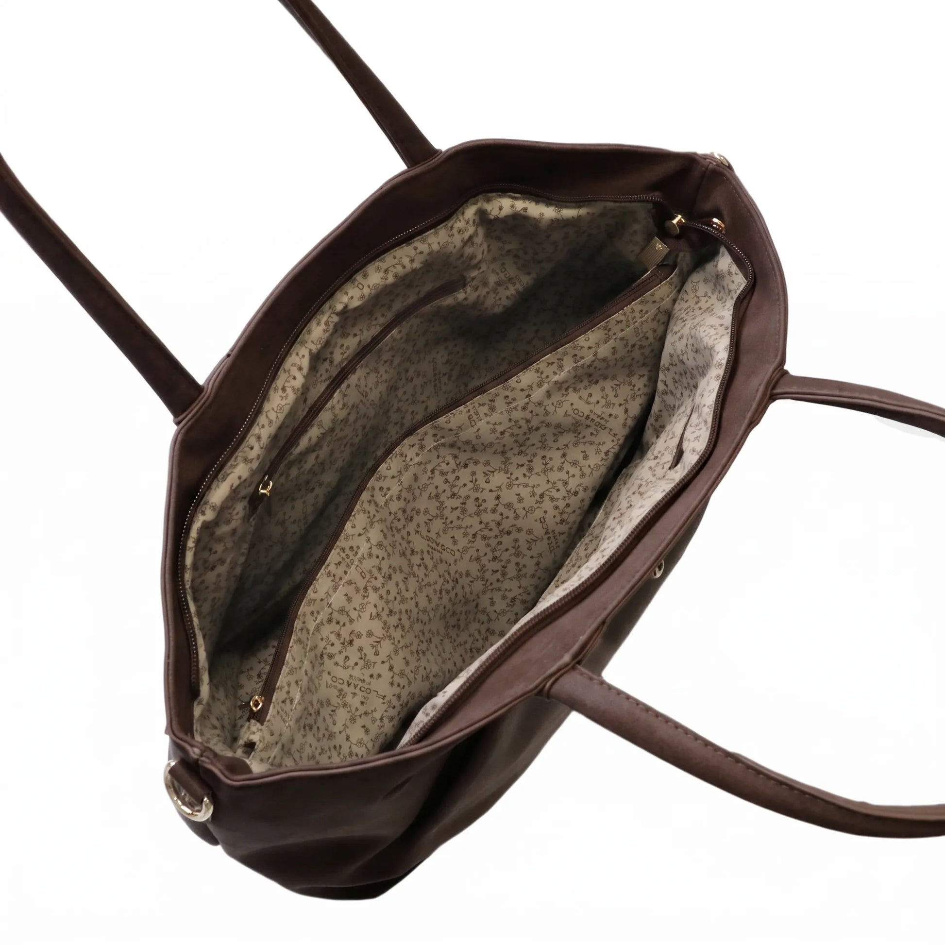 Sac à main bandoulière suédé Chocolat