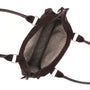 Grand sac cabas bowling effet daim Chocolat - Crocochic