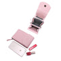 Vue 4 du Pochette téléphone bandoulière femme rose en cuir synthétique par Gallantry.
