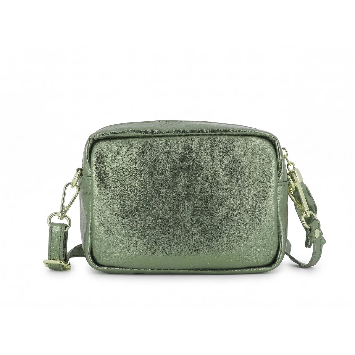 Sac bandoulière femme cuir marron olive élégant et tendance.
