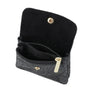 Vue 4 du Porte-monnaie court cuir suède embossé 041FL Noir par Made in Italy.