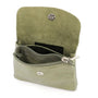 Vue 4 du Porte-monnaie femme court cuir irisé 041 Olive par Made in Italy.