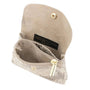 Vue 4 du Porte-connaie cartes court cuir python 041S Taupe par Made in Italy.