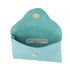 Porte-monnaie cuir irisé femme ultra fin Turquoise - Crocochic