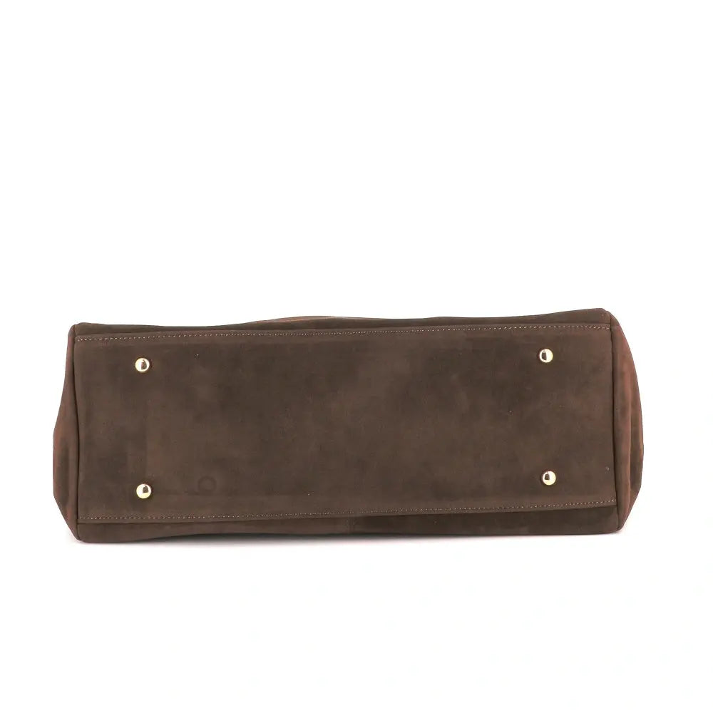 Sac Cabas Bowling Lacet Suédé Chocolat other image 5