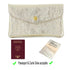Portefeuille pochette passeport cuir isiré Doré other image 5
