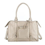 Vue princ. du Petit Sac Bowling Taupe Métal Grainé en cuir synthétique par Flora & co.