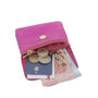 Vue 4 du Porte-monnaie femme cuir italien irisé 041 Fuchsia par Made in Italy.