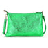 Made in Italy Pochette bandoulière cuir irisé lanière Vert