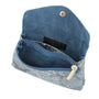 Vue 4 du Porte-monnaie mi-long femme python 05S Bleu en cuir par Made in Italy.