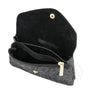 Portefeuille femme cuir souple embossé 05FL Noir - Crocochic