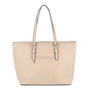 Sac à main de cours pompon foulard beige - Crocochic
