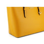 Sac cabas femme simili cuir a4 saffiano moutarde - vue 5 | Flora & co