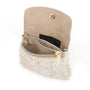 Porte-monnaie suédé métallisé baroque 041A Taupe - Crocochic