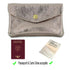 Portefeuille pochette passeport cuir isiré Taupe other image 5