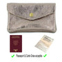 Portefeuille pochette passeport cuir isiré Taupe other image 5
