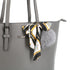Gallantry Sac cabas femme a4 pompon fourlard gris foncé