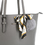 Sac cabas femme similicuir fourlard gris foncé - vue 5 | Gallantry