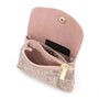 Vue 4 du Porte-connaie cartes court cuir python 041S Rose par Made in Italy.