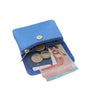 Porte-monnaie femme cuir italien irisé 041 Bleu Vif - Crocochic
