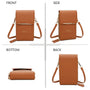 Vue 4 du Pochette bandoulière femme smartphone camel en cuir synthétique par Gallantry.