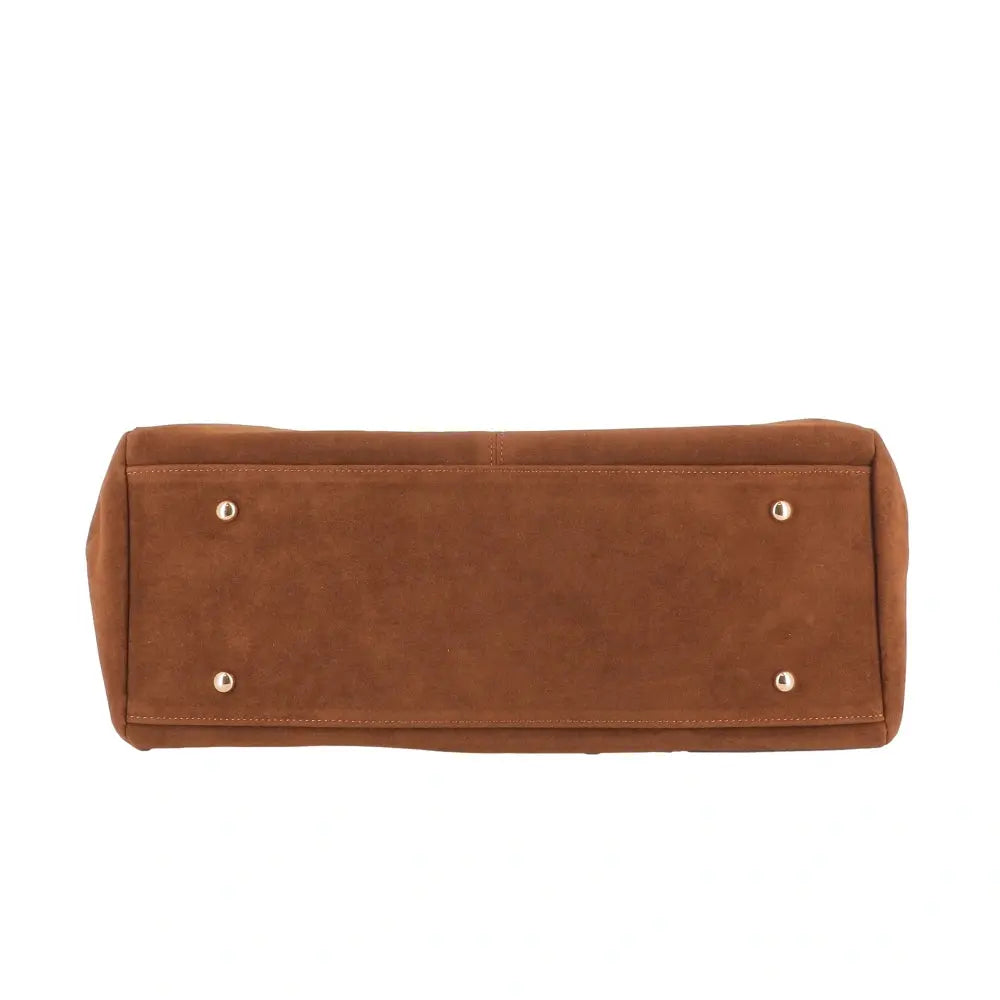 Sac Cabas Bowling Lacet Suédé Camel other image 5