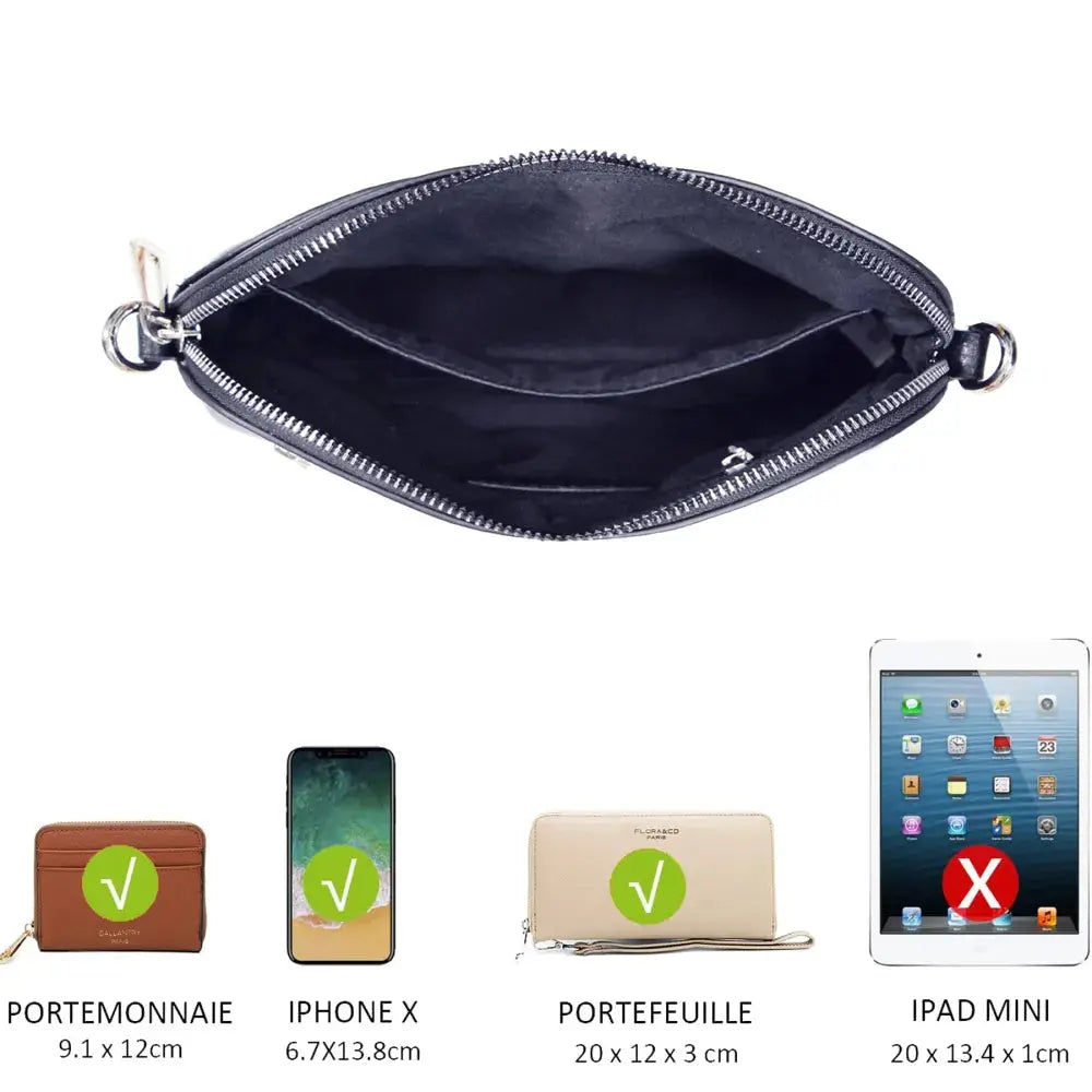 Sac bandoulière arrondi multi-poches Bleu Marine other image 5