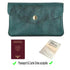 Portefeuille pochette passeport cuir isiré Bleu Canard other image 5