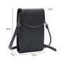 Vue 2 du Pochette téléphone bandoulière femme noir en cuir synthétique par Gallantry.