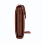 Vue 3 du Pochette téléphone bandoulière femme camel en cuir synthétique par Gallantry.