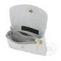 Vue 4 du Porte-monnaie femme cuir italien irisé 041 Argent par Made in Italy.