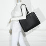 Sac cabas femme cuir synthétique noir - vue 5 | Gallantry