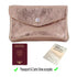 Portefeuille pochette passeport cuir isiré Or Rose other image 5