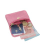 Vue 4 du Porte-monnaie femme cuir italien irisé 041 Rose Vif par Made in Italy.